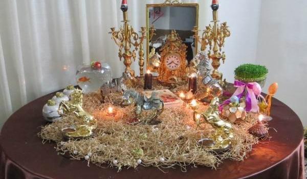 عکس ایده سفره هفت سین روی کنسول
