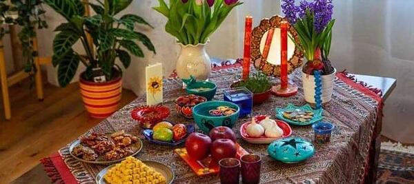 عکس ایده سفره هفت سین روی کنسول