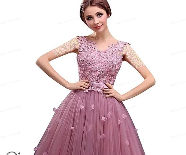 عکس لباس مجلسی زنانه گیپور و حریر