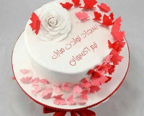 عکس نوشته کیک تولد سجاد