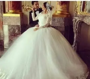 عکس لباس عروس پرنسسی پفی
