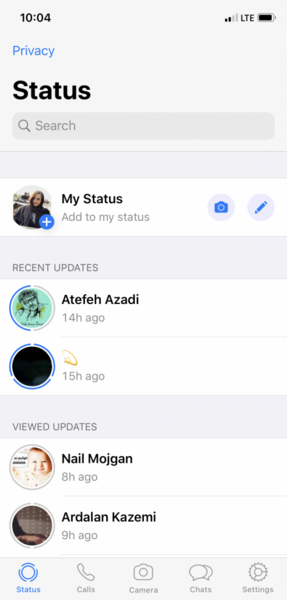 عکس واتساپ ایفون
