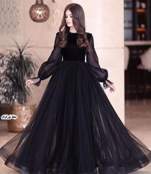 عکس لباس مجلسی بلند و پوشیده اینستا
