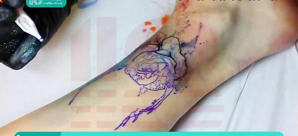 عکس تاتو ساق پا زنانه