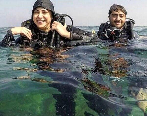 عکس غواصی ازاده صمدی