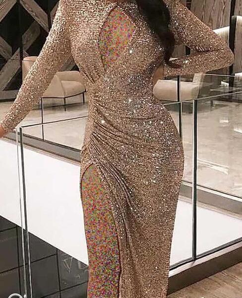 عکس لباس مجلسی زنانه پولکی نقره ای