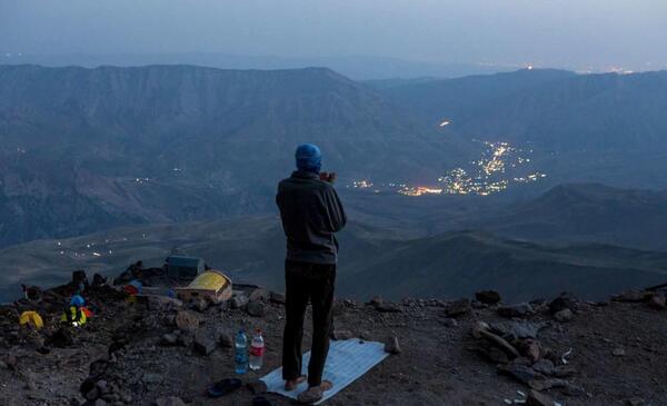 عکس شب کوه