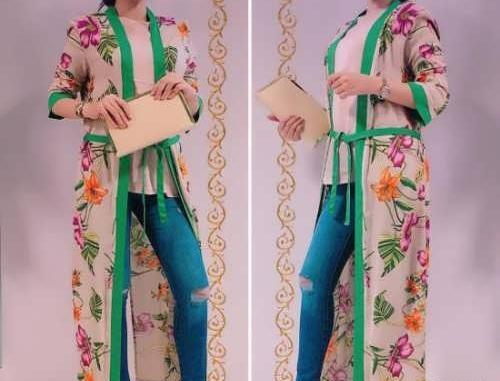عکس مدل مانتو جلو باز گل گلی