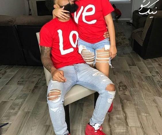 عکس عاشقانه دونفره قرمز