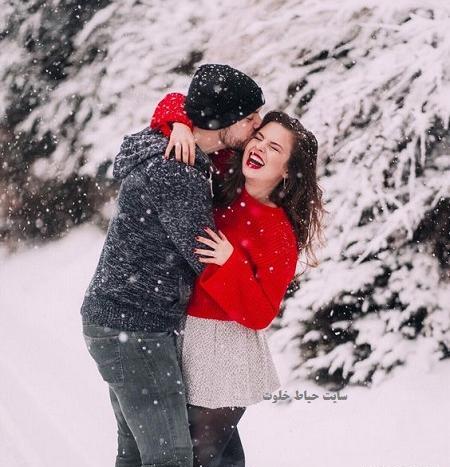 عکس عاشقانه دونفره قرمز