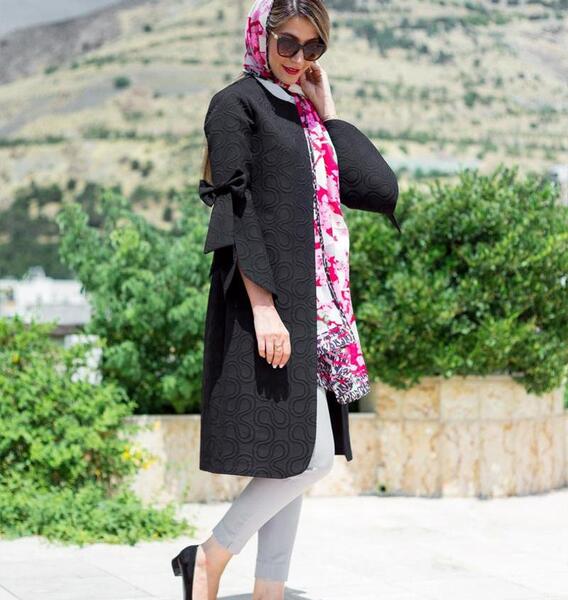 عکس مدل مانتو ژاکارد پفکی