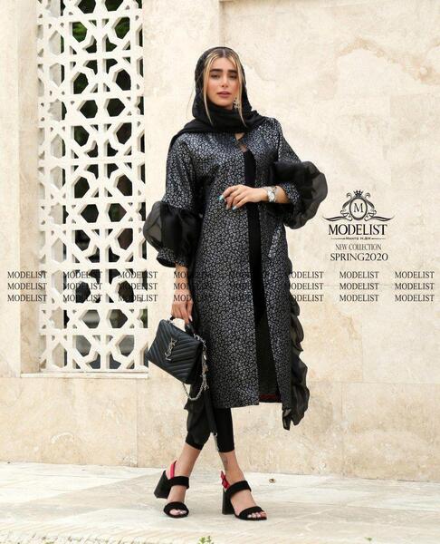 عکس مدل مانتو ژاکارد پفکی