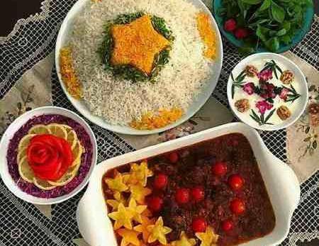عکس غذاهای ایرانی تزیین شده