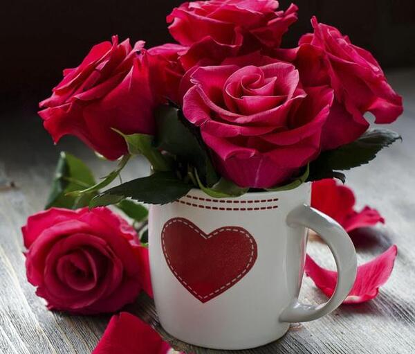 عکس نوشته قلب گل