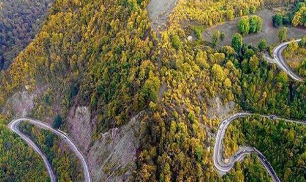 عکس هوایی جاده توسکستان