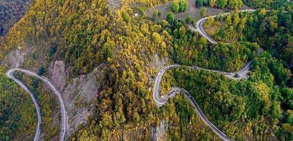 عکس هوایی جاده توسکستان