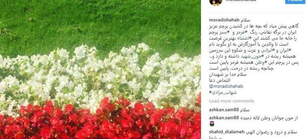 عکس گل لاله و پرچم ایران