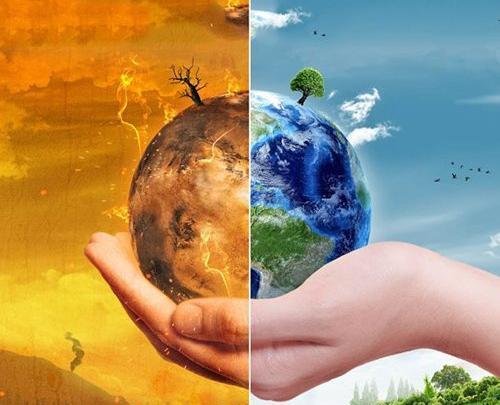 عکس کره زمین در حال نابودی