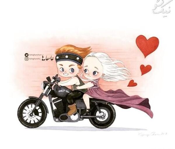 عکس دونفره موتور