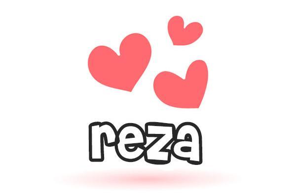عکس نوشته رضا برای پروفایل