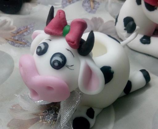 عکس گاو با خمیر چینی
