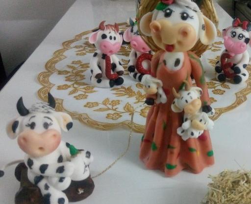 عکس گاو با خمیر چینی