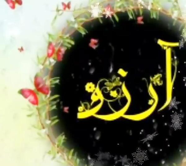 عکس نوشته اسمی آرزو