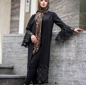 عکس مانتو بلند مشکی زنانه