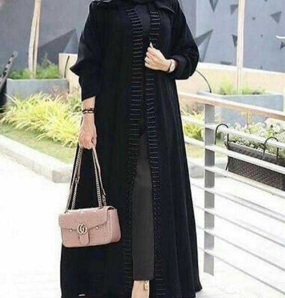 عکس مانتو بلند مشکی زنانه