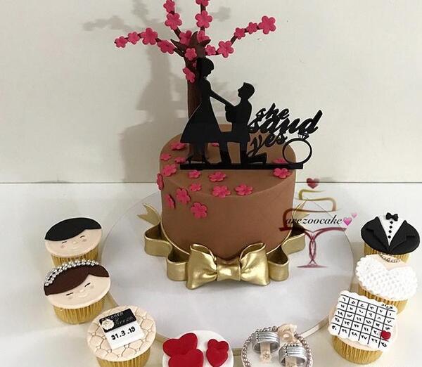 عکس ایده تزیین کیک برای سالگرد ازدواج