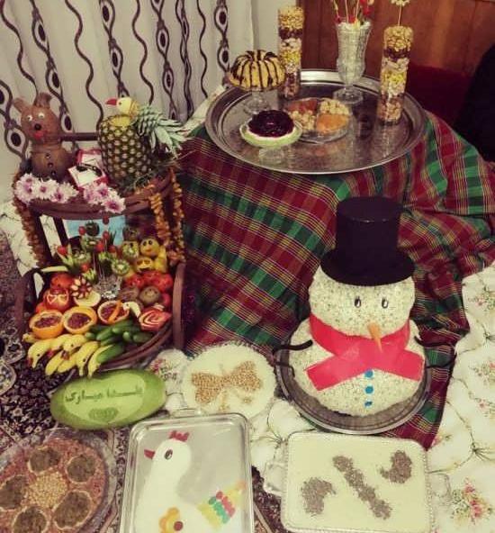 عکس ایده شب یلدا روی کرسی