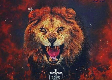 عکس شیر روی پرچم پرسپولیس