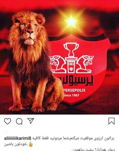 عکس شیر روی پرچم پرسپولیس