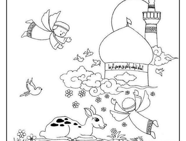 عکس حرم امام رضا برای نقاشی