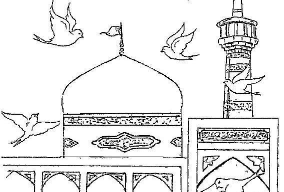 عکس حرم امام رضا برای نقاشی