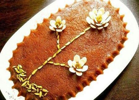 عکس تزیین دیس حلوا