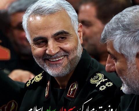 عکس نوشته حاج قاسم به مناسبت روز پاسدار