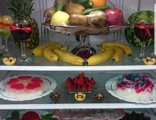 عکس ایده چیدمان یخچال عروس