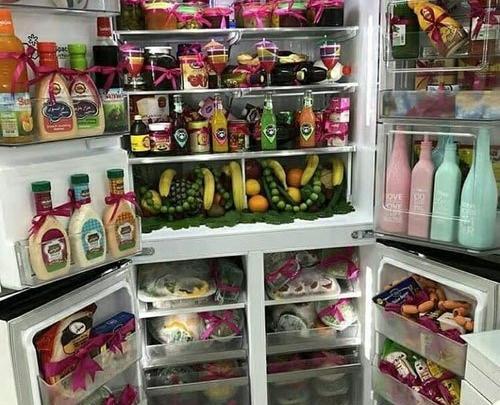 عکس ایده چیدمان یخچال عروس
