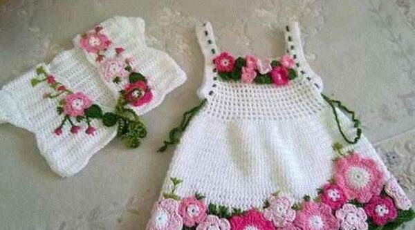 عکس ایده برای لباس بافتنی دخترانه