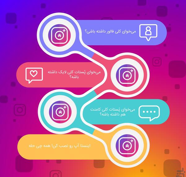 عکس لایک و کامنت و سیو