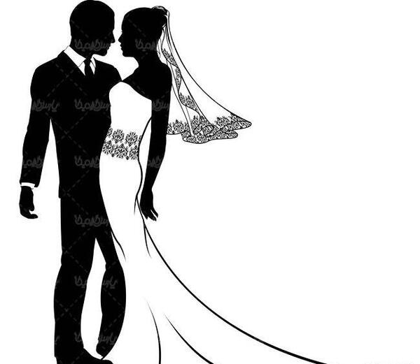 عکس عروس و داماد گرافیکی