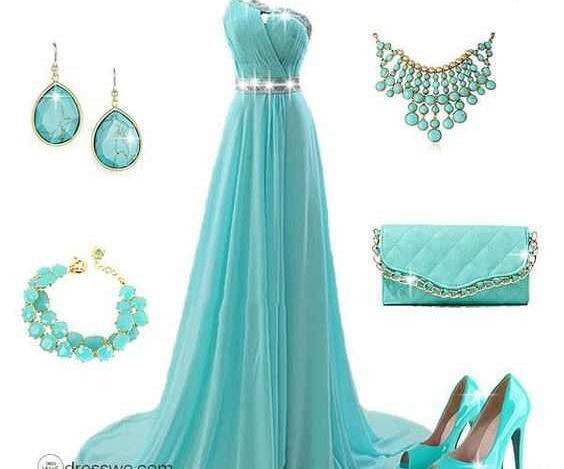 عکس لباس عروس فیروزه ای