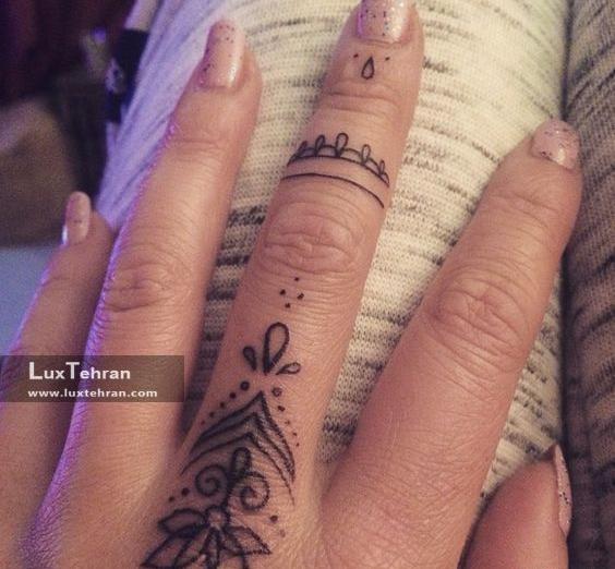 عکس تاتو روی انگشت