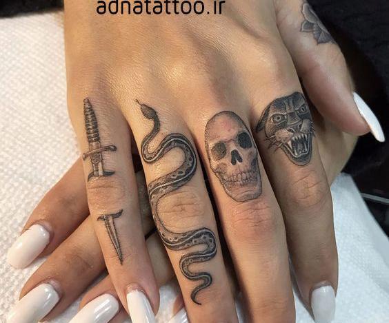 عکس تاتو روی انگشت