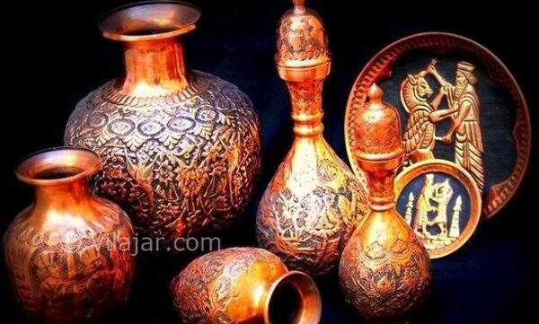 عکس ظروف مسی زنجان