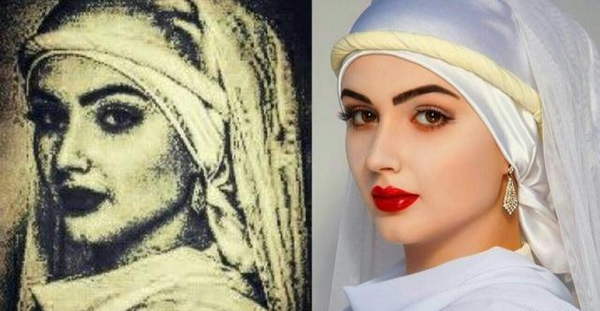 عکس زلیخا روی سنگ
