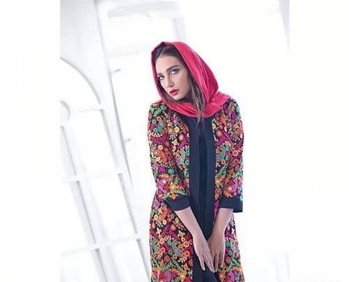 عکس مدل مانتو جدید نخی گلدار
