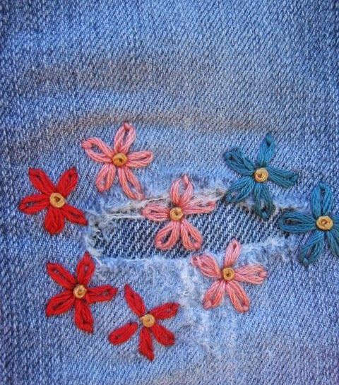 عکس ایده برای زانوی شلوار پاره
