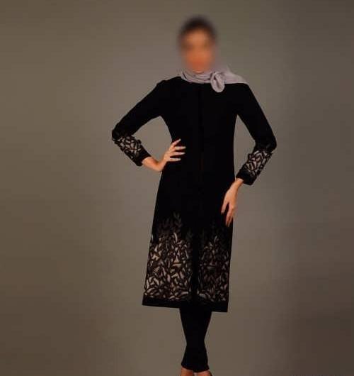 عکس مانتو جدید گیپور دار